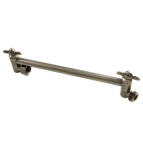 Kingston Brass K153A4 10" High-Low Shower Arm Adjustable, Black Stainless K153A4 - main